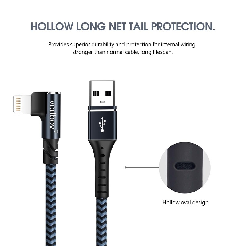 iPhone Charger Lightning Cord 3Pack 1FT 3FT 6FT Right Angle MFi Certified Cab... gallery