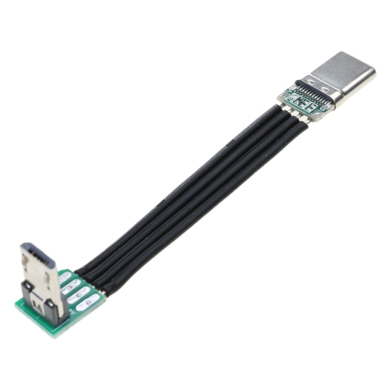 Flexible Straight Up Down & Left & Right Angled MicroUSB to USBC Data Charge gallery