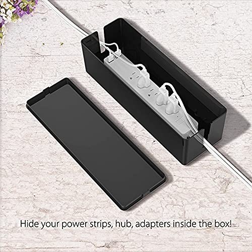 Cable Management Cord Cover Wire Hider Box Concealer Organizer Black gallery