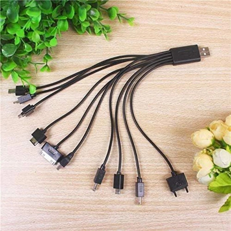 10 in 1 Multi USB Charging Cable for Phones Tablets (Black) gallery