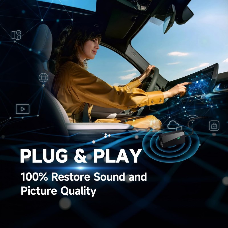 Jemluse Wireless CarPlay Adapter for Apple iPhone - Multi-User Seamless Conne... gallery