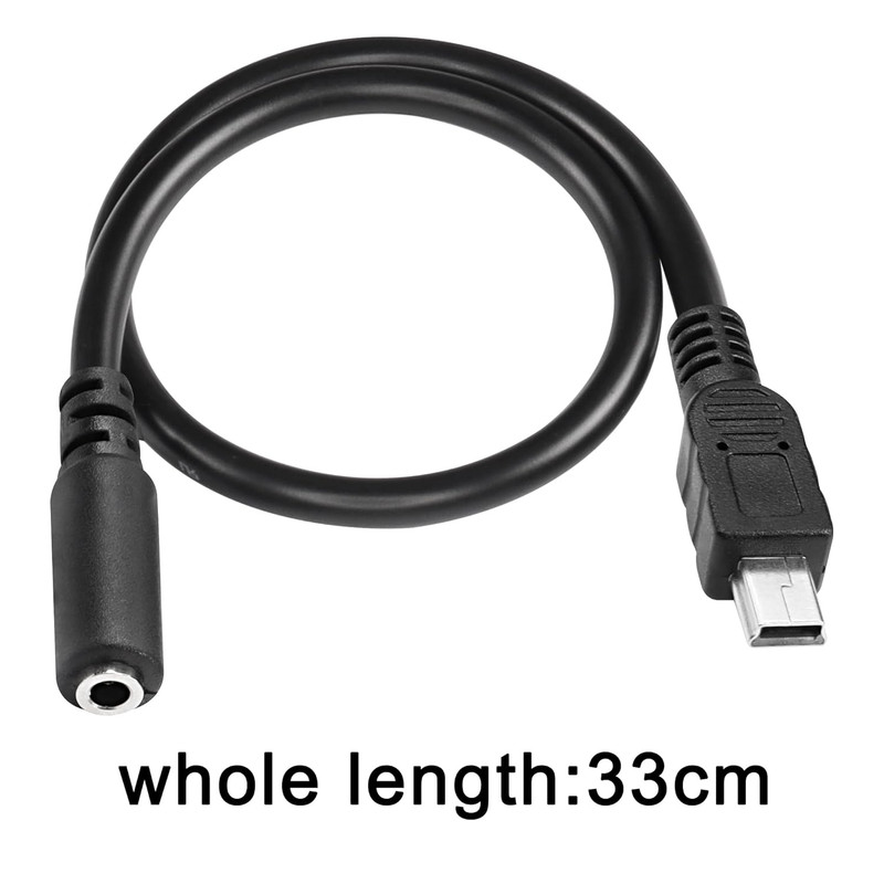 Mini USB Male to 3.5Mm Audio Cable Mic Cord,5 Pin Mini USB to 3.5Mm Female TRRS gallery