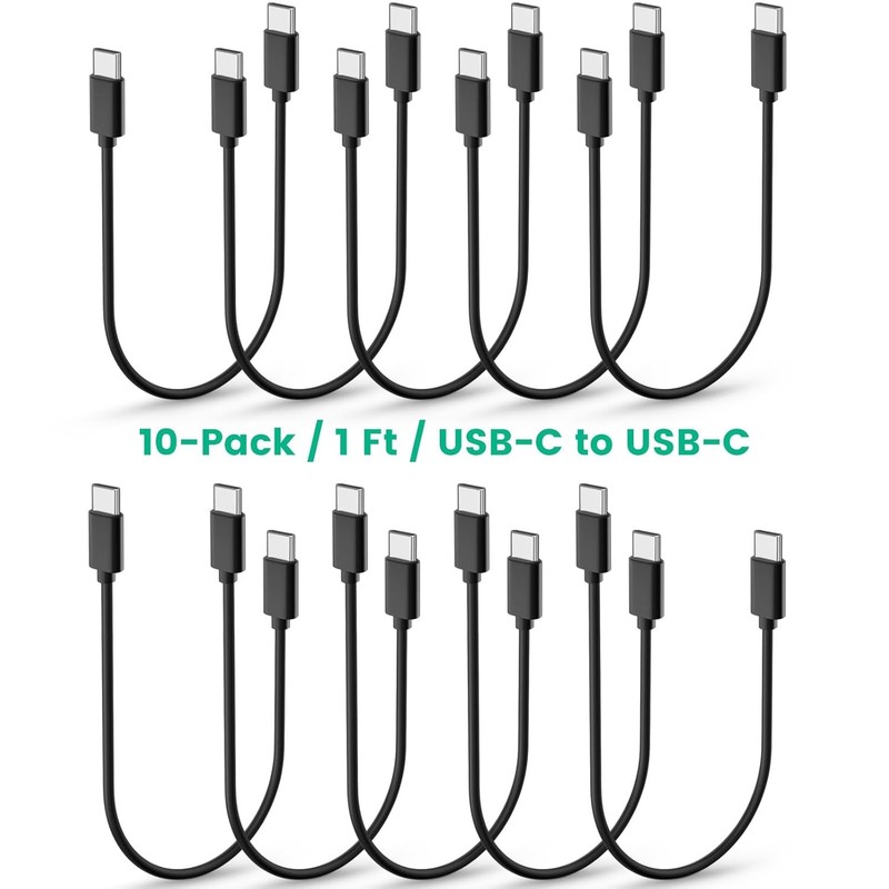 weishan 10-Pack USB C Charger Cable,1ft Bulk Short Cables, Multipack 60W Fast Ch gallery