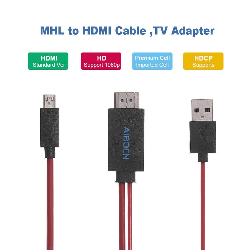 MHL Micro USB to HDMI 1080P HD TV Cable Adapter for Samsung Galaxy S4 S3 Note 2 gallery