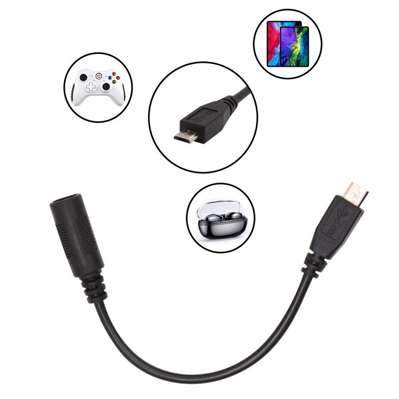 5PCS DC 5.5 x 2.1mm Female to Micro USB Male Connector Adapter 5V Power Cable... gallery