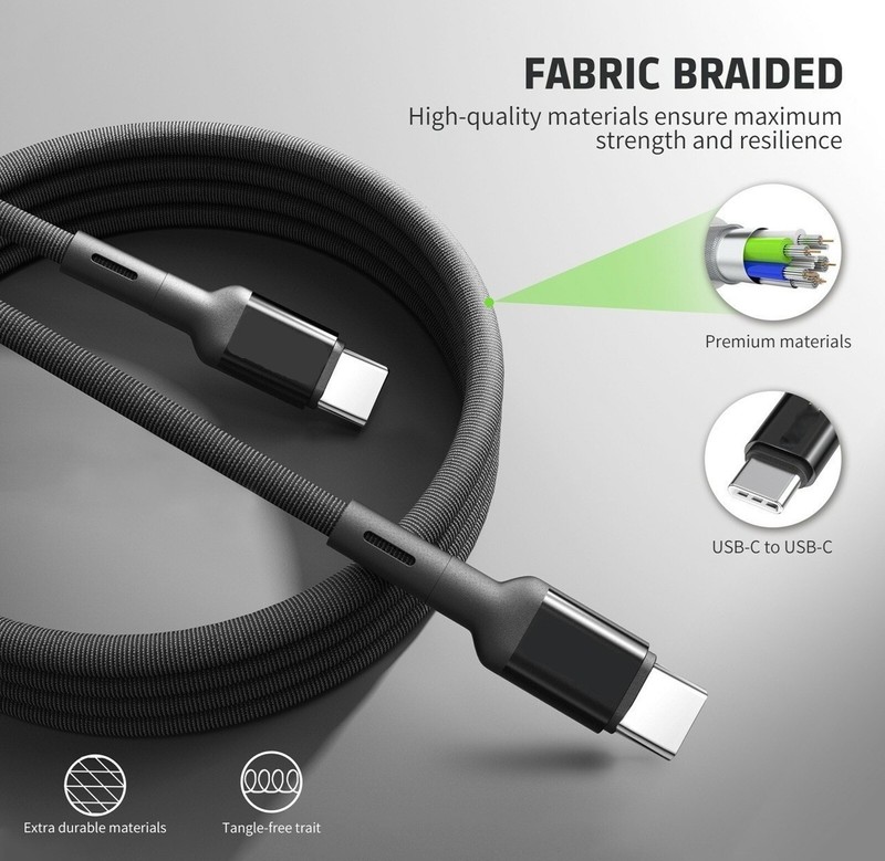 4FT Type C to C Fast Charge Cable For Amazon Fire HD 10 Tablet 10.1 T76N2B 2021 gallery