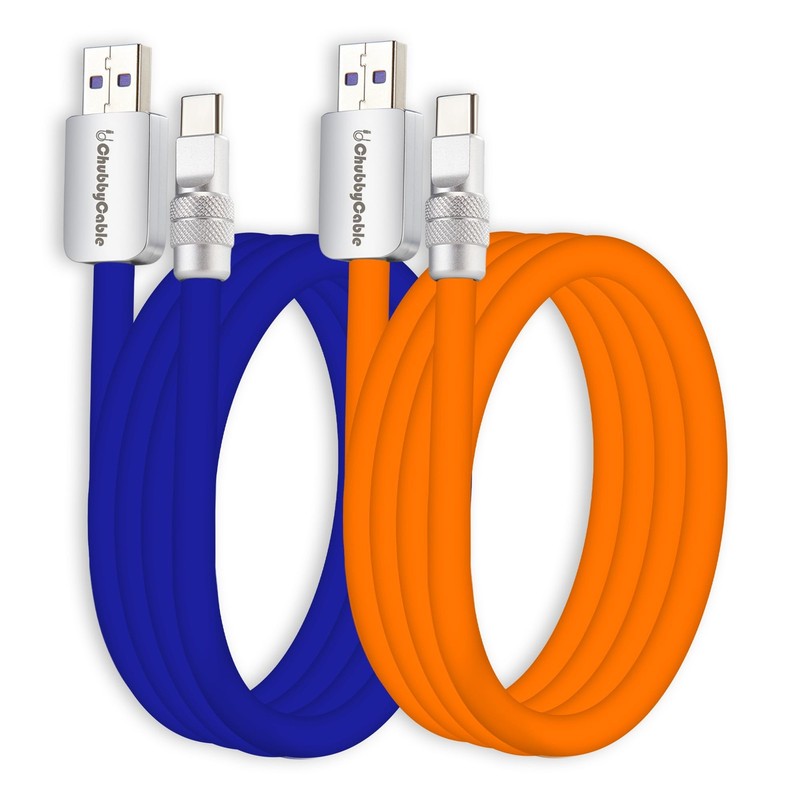Couple Chubby 2 Pack 120W USB C Cable Extra Thick Silicone Fast Charging Cabl...