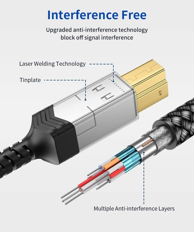 USB 3.0 Printer Cable Compatible with Docking Station gallery