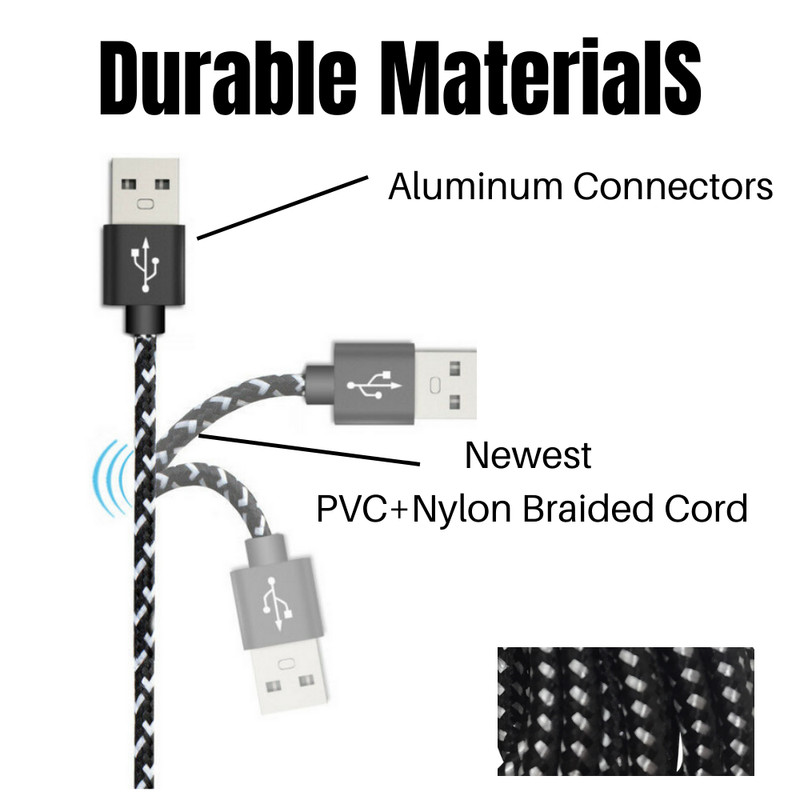 1/2/3Pack 10Ft Micro USB Charger Cable For Samsung Android Google Charging Cord gallery