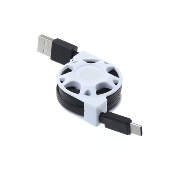 For T-Mobile REVVL 6 6x Pro - Retractable USB Cable Type-C Charger Power Cord gallery