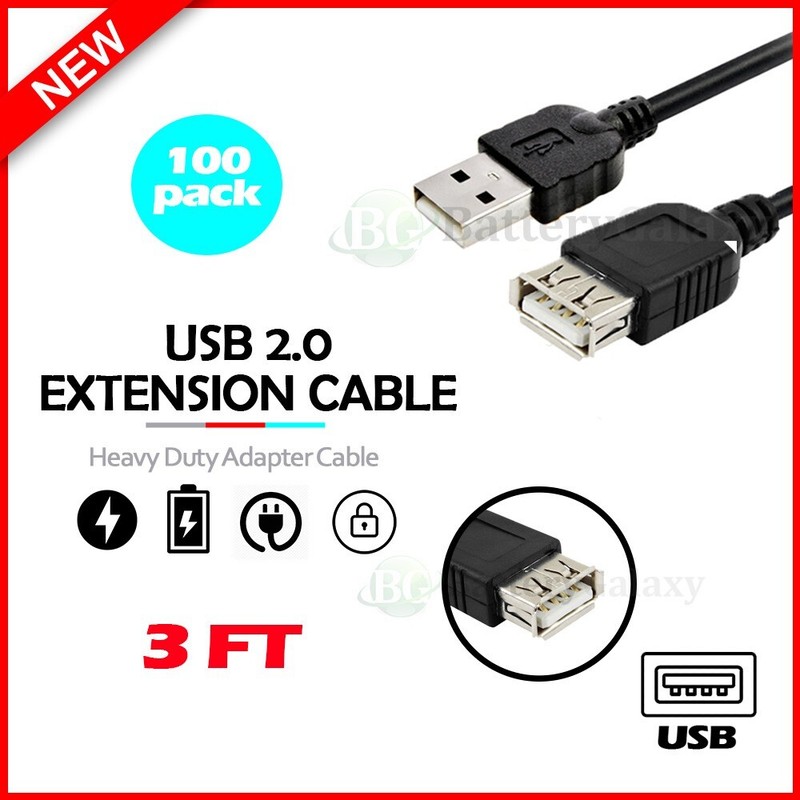 100X USB 3′ Extension Cord Rapid Charger for Samsung Galaxy S22 / S22+ / S22 FE