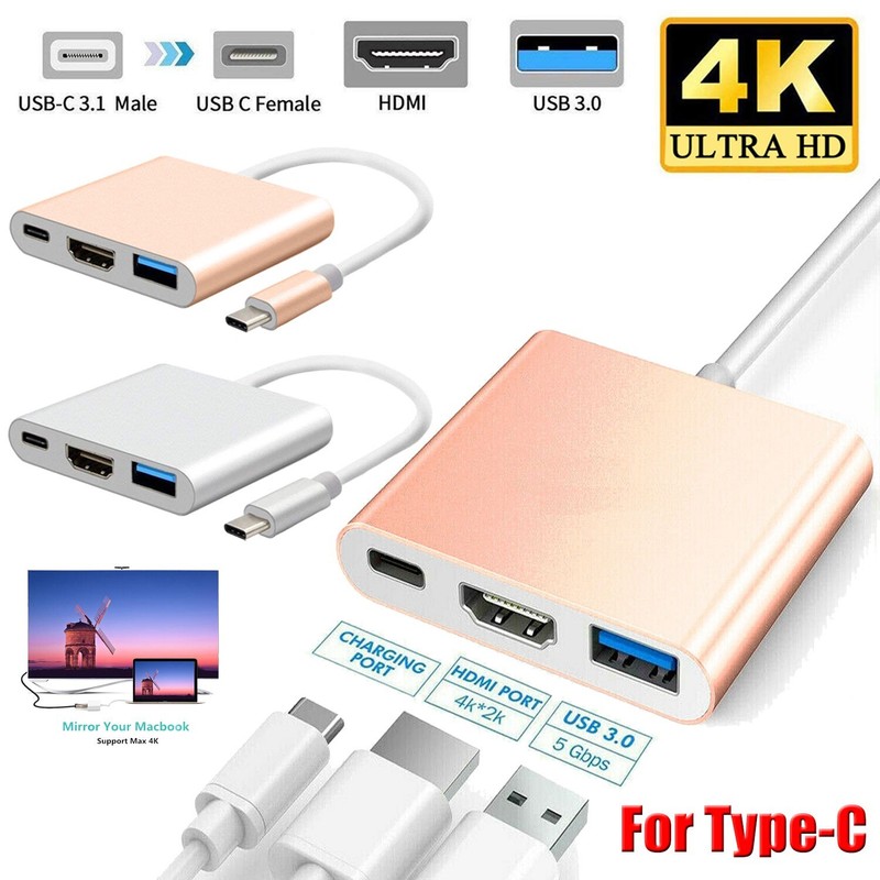 USB Type-C to HDMI HDTV TV AV Adapter Cable 4K For Samsung Note20 Ultra N0te10 + gallery