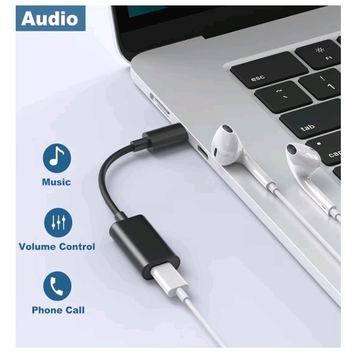Lot of 10 USB C Adapter to 8-pin Cable Supports Headphone Charging Data. gallery