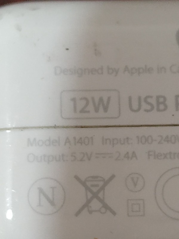 Lot 47 OEM Apple 12W Single USB Wall Chargers Power Adapters A1401/A2167 gallery