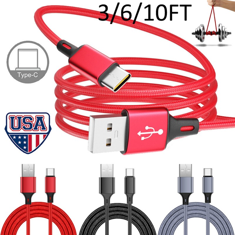 For Samsung S23 S22 S21 A53 A54 USB C Type-C Fast Charging Cable Cord Data SYNC