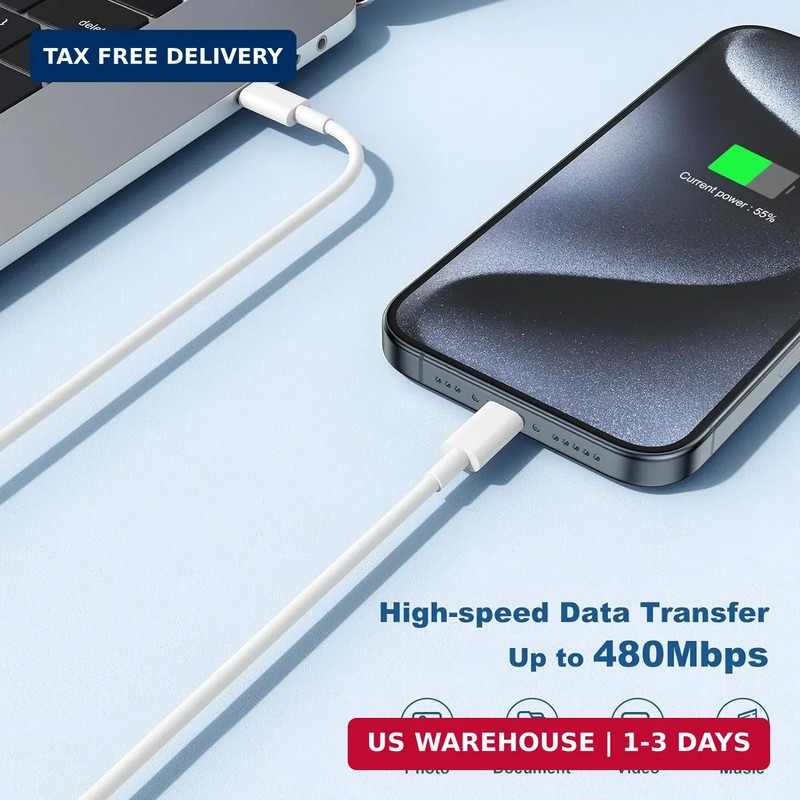 10FT Fast Charging Cord for iPhone 17 16e 15,3Pack Extra Long 10Foot USB C to Ty gallery