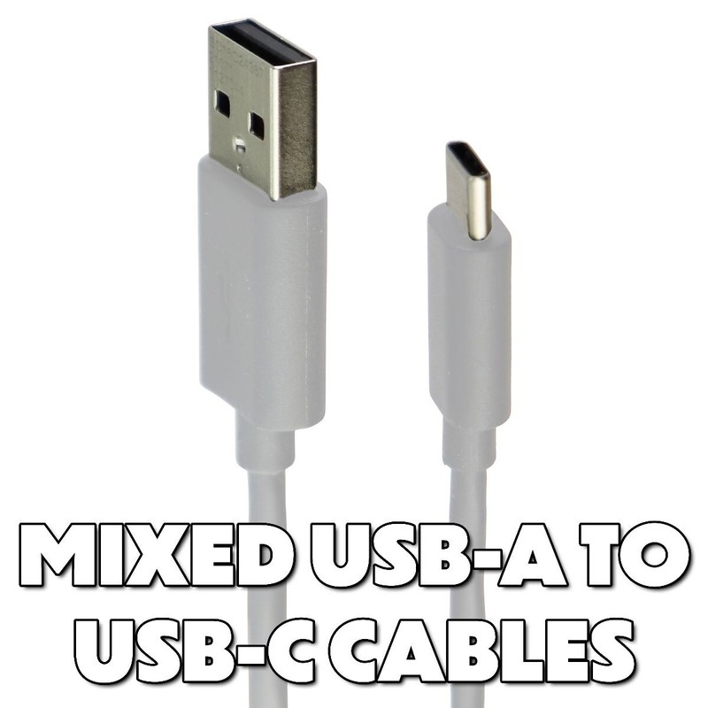 Mixed USB-C to USB Short Cables Under 3-foot – Mixed Color / Style / Length