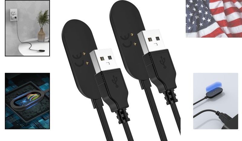 Charging Dock,USB Charger Cable 4.9FT Longer Cable2 Packs gallery