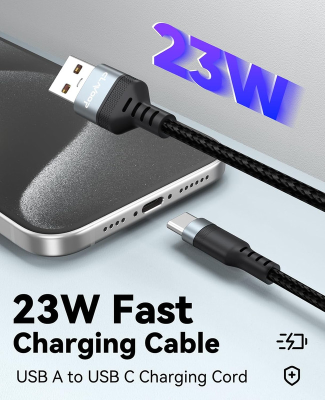 USB C Cable 15Ft Fast Charging 23W Extra Long USB A 2.0 To USB-C Charger Cord gallery