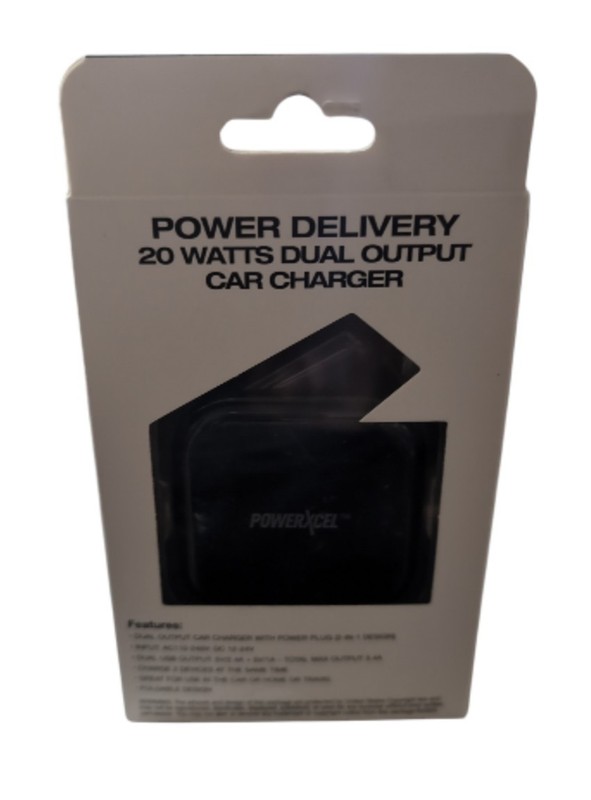 NEW POWERXCEL Dual Output Car Charger With Power Plug gallery