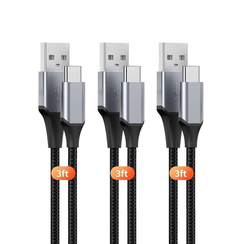 USB-C Charger Cable 3-Pack - 3A Fast Charge, 9 Feet Total Length, Durable Design gallery
