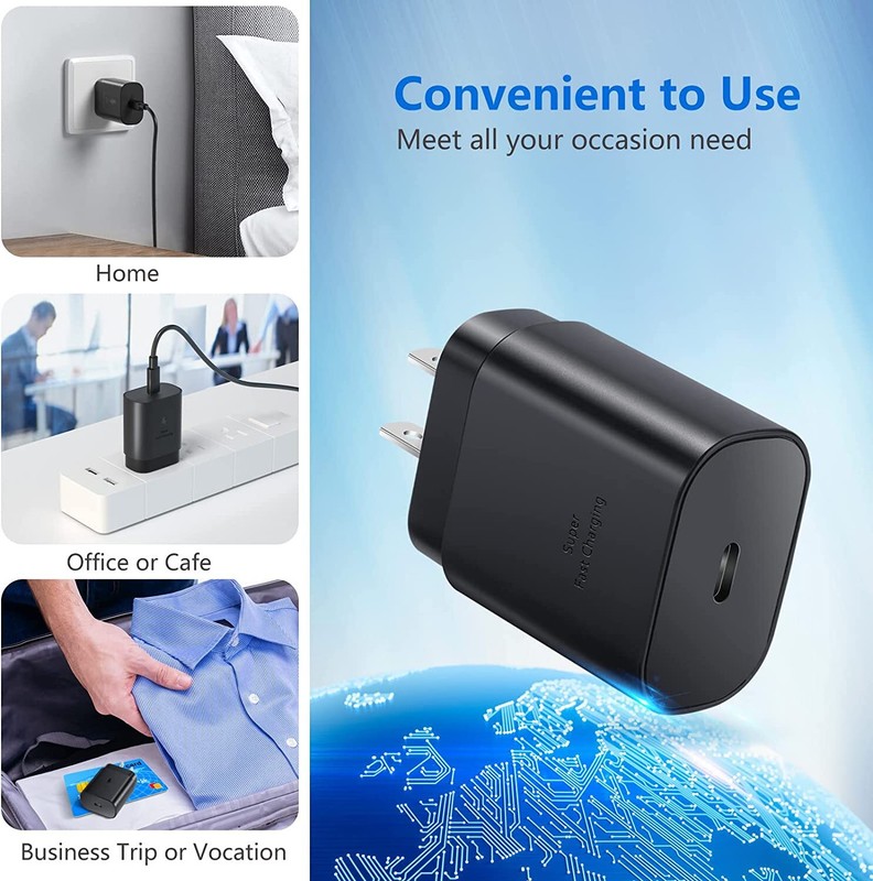 25W Type C USB-C Cable PD Super Fast Wall Charger For Samsung Galaxy S21 S22 S23 gallery