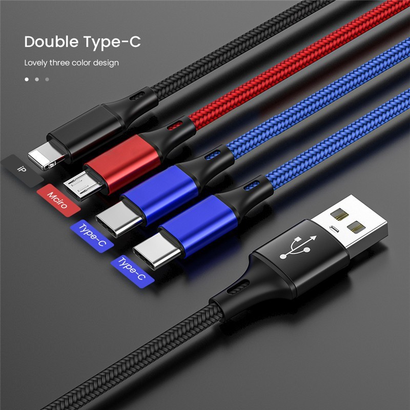 4 in 1 Premium Fast ChargingCable USB C Lighning ChargerCord for iPhone Andriod gallery