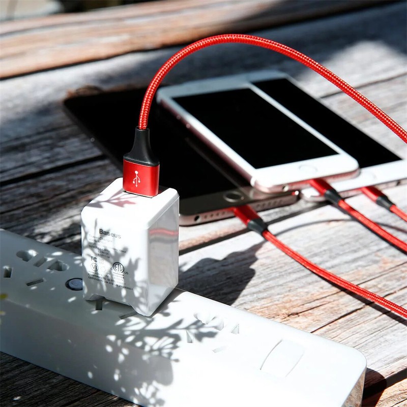 Universal Multi Function Cell Phone Charger Cord 3 in 1 Fast USB Charging Cable gallery