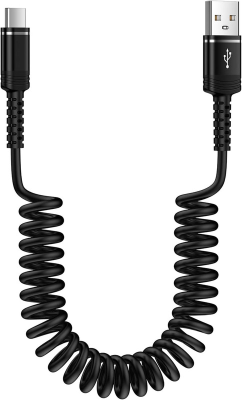 Coiled USB C Charger Cable 3FT for Car Android Auto Fast Charging Data Transfer gallery