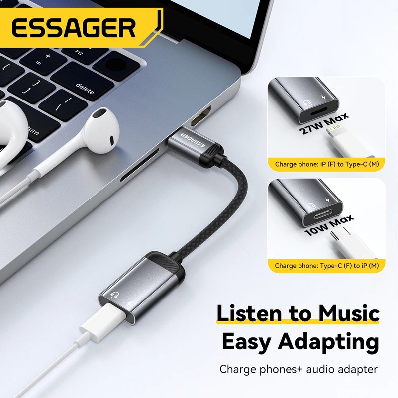 Type C Audio Adapter Cable Headphone Type-C Female to iP Male OTG Adapter gallery