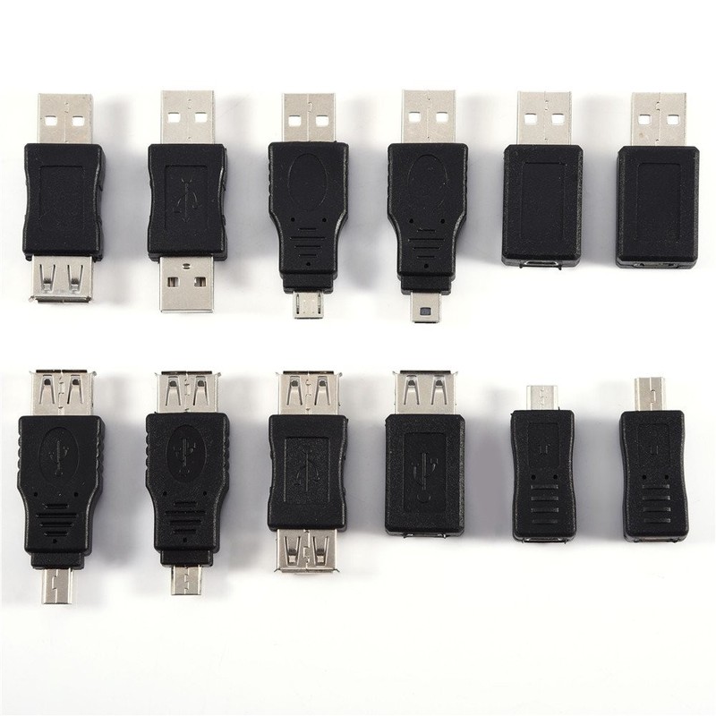 USB Adapter Kit, Variety of Different USB2.0 Adapters Mini Female Converters ...