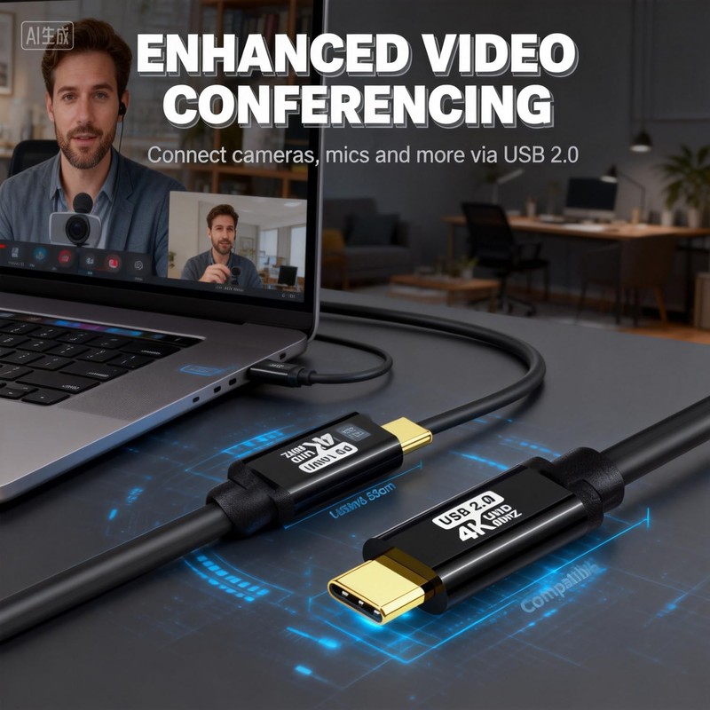 USB C to C Cable 20FT 100W 20Gbps 4K 60Hz - Fast Charging & Video Output gallery