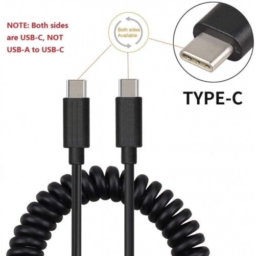 For iPad Air 13" (1st Gen 2024) - USB-C to TYPE-C Coiled Cable Fast Charger Cord gallery