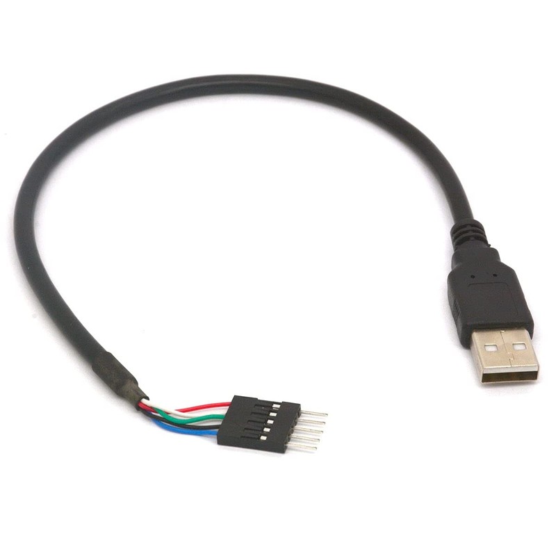 5 Pin Motherboard Header to USB A Cable, Dupont IDC 5-Pin Plug to USB 2.0 Ext... gallery