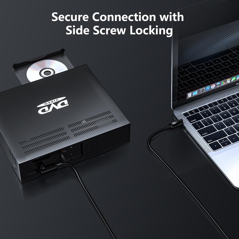 3Ft USB4 Cable Screw-Lock Right 80Gbps 240W 8K For Thunderbolt 4/3 USB C Cord gallery