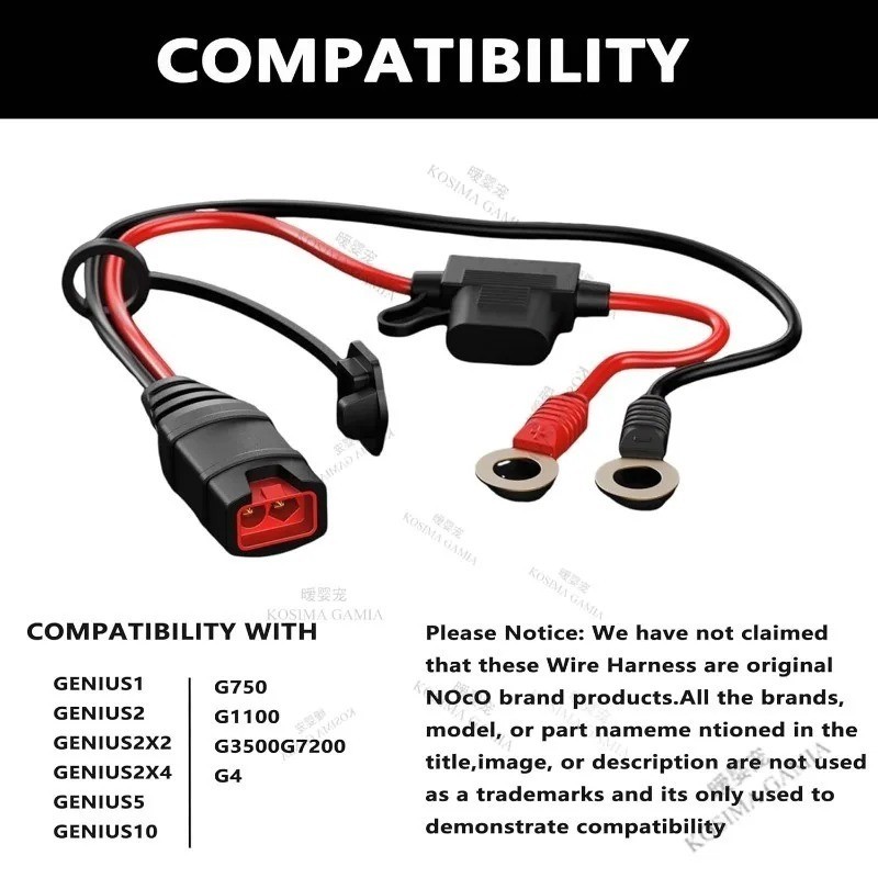 M10 Silicone Cable Car Plug Fast Charging Connector Compatible with NOCO GC008X gallery