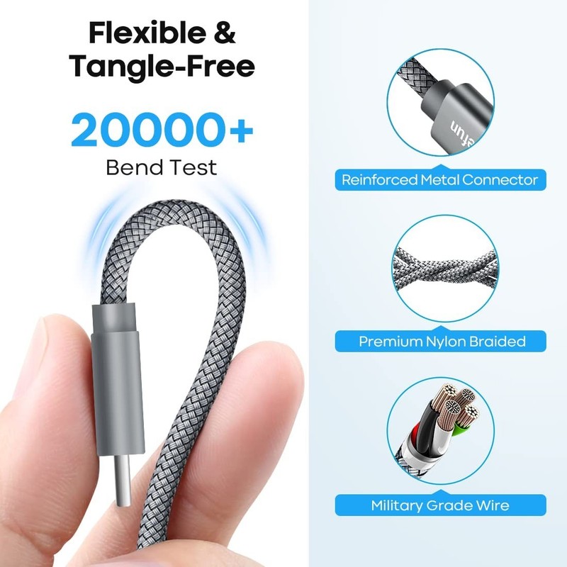 15 ft or 20Ft Extra Long USB Type C Cable A 2.0 To Nylon Braided Charger Cord gallery