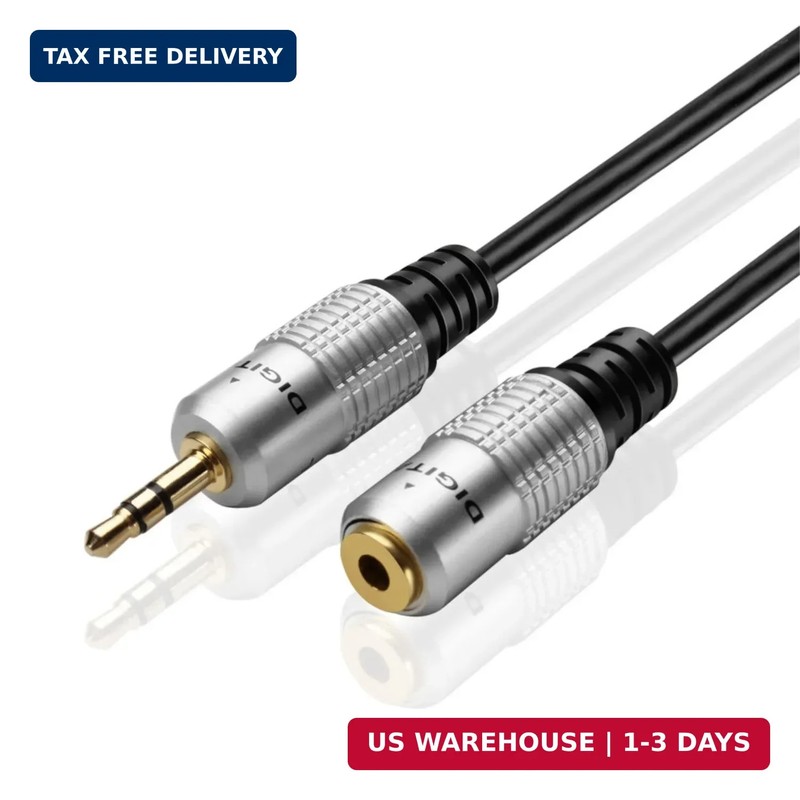 3.5mm AUX Headphone Extension Cable, Male to Female, 10 ft | Aux Cord Extender w