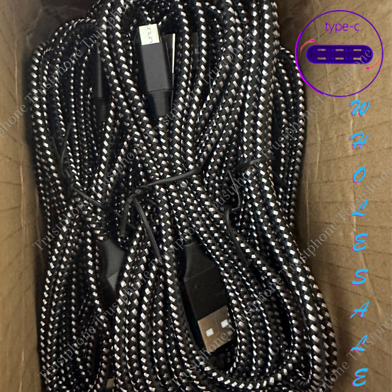 100x 10ft Long USB TypeC Fast Charger Cable For Samsung LG Android Charging Cord