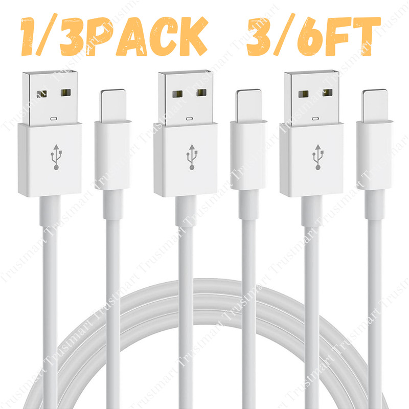 1/3X USB Cable 2.4A Fast Charger Cord For Apple iPhone 14/13/12/11 Pro Max XR 8