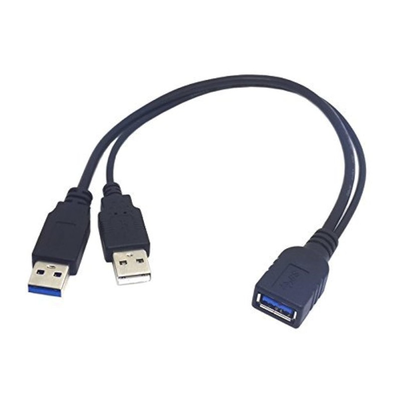 USB 3.0 Y Splitter Cable, 1Feet USB 3.0 Type A Male to Dual USB Female 1 to 2…