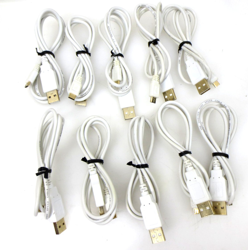Lot of 10x 3ft Micro USB Cable To USB A Charging Data Cable