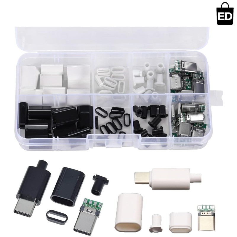 High-Speed USB 3.1 Type C Connectors & PCB Board – 20 Pack for Devices