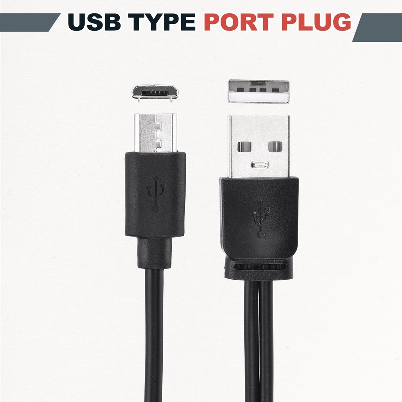 Multi Charging Cable, 2 in 1 USB A to Micro USB Splitter 8", Black gallery