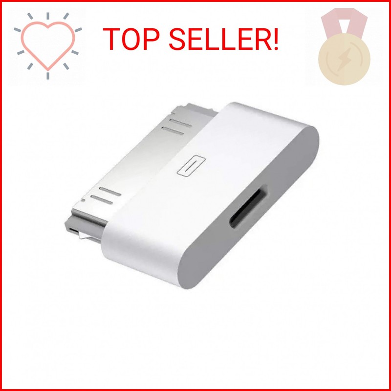 Apple MFi Certified Lightning to 30-Pin Adapter, 8-Pin Female to 30 Pin Male Con