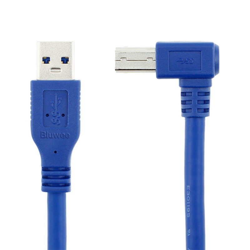 USB 3.0 Cable Type AMale To Right Angle Type BMale Printer Cord 3 Feet gallery