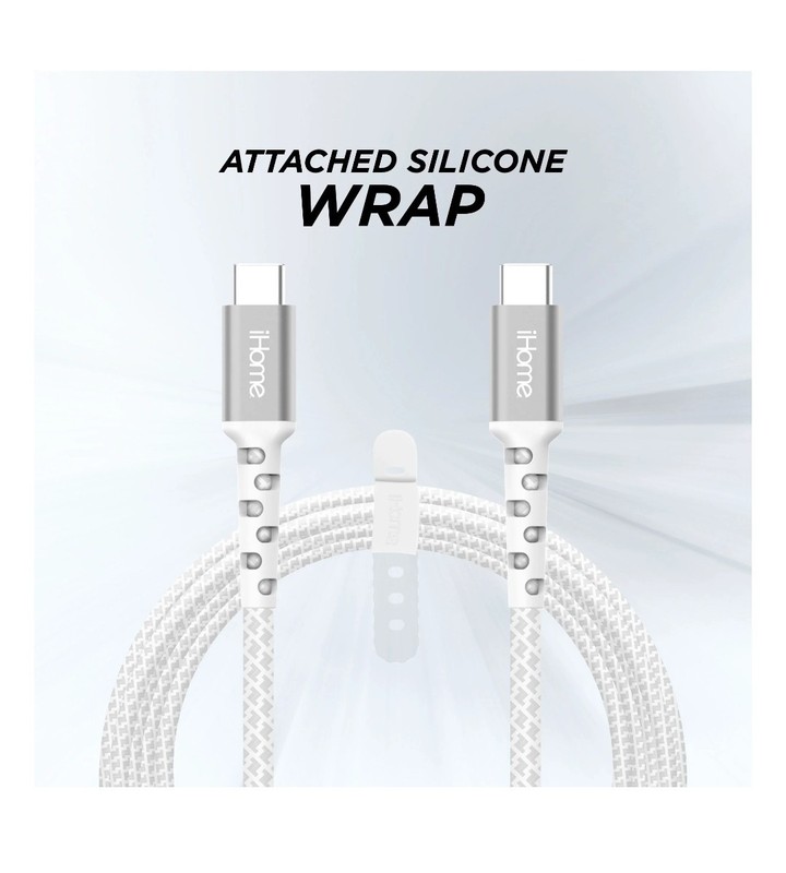 iHome cable Durastrain USB TYPE-C TO USB TYPE-C CABLE 6FT gallery