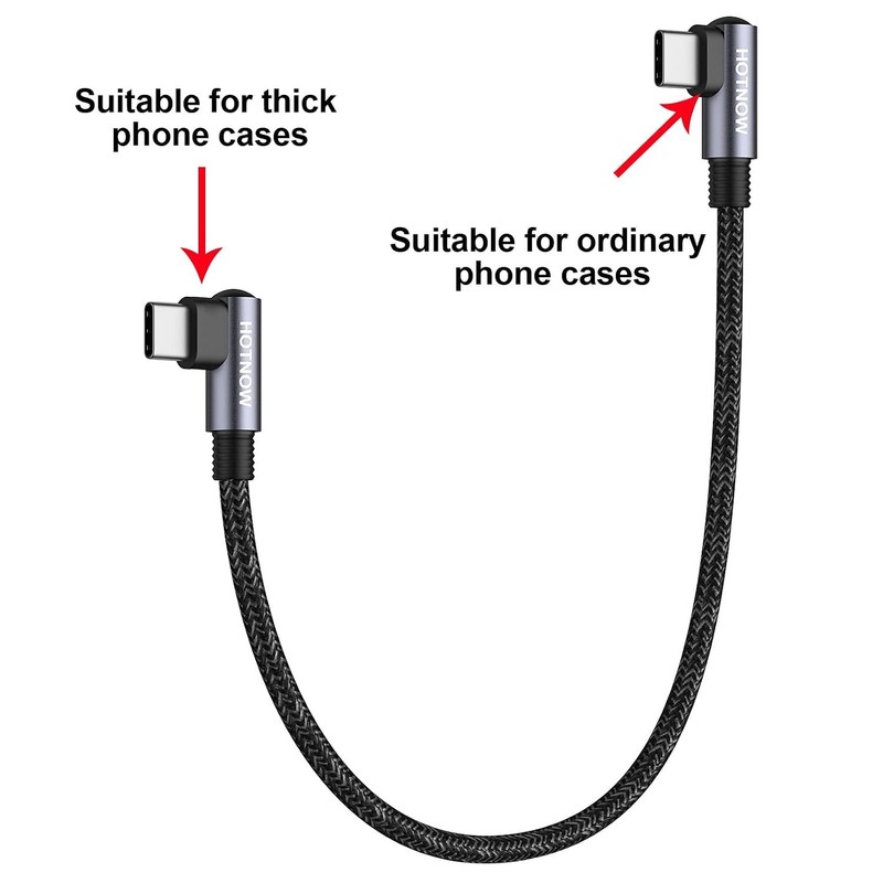Efficient USB C to USB C Cable 1ft 3-Pack - Right Angle Fast Charging Solution gallery