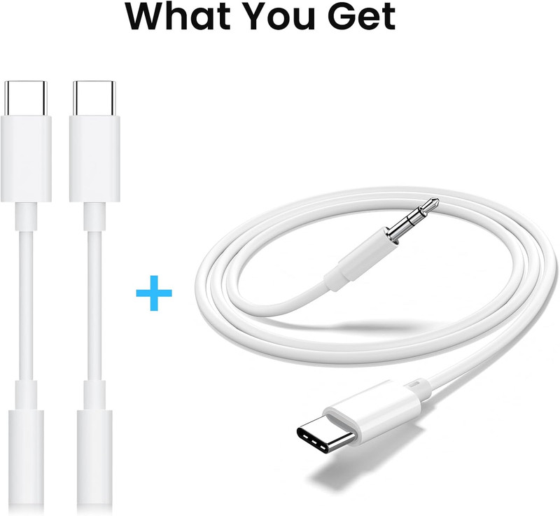 USB C to 3.5Mm Audio Adapter 2 Pack and 4Ft Aux Cord,Usb C to Aux Cable Car gallery