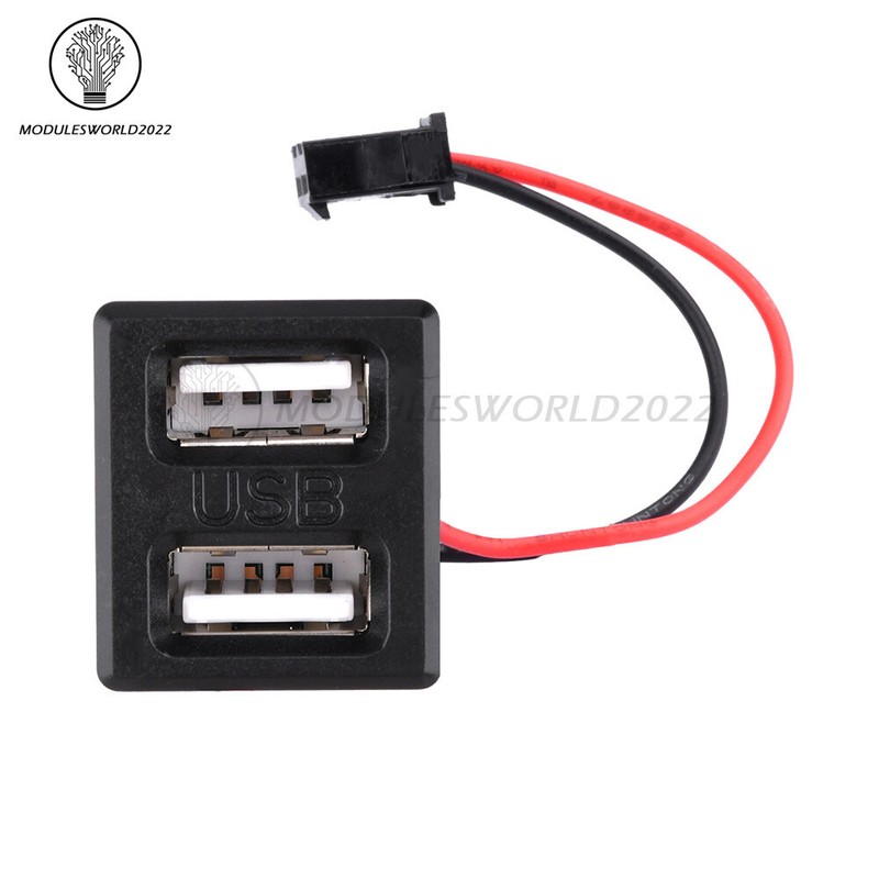 Dual USB Female Base Type-C Charging Socket Power Socket with Cable Connector gallery